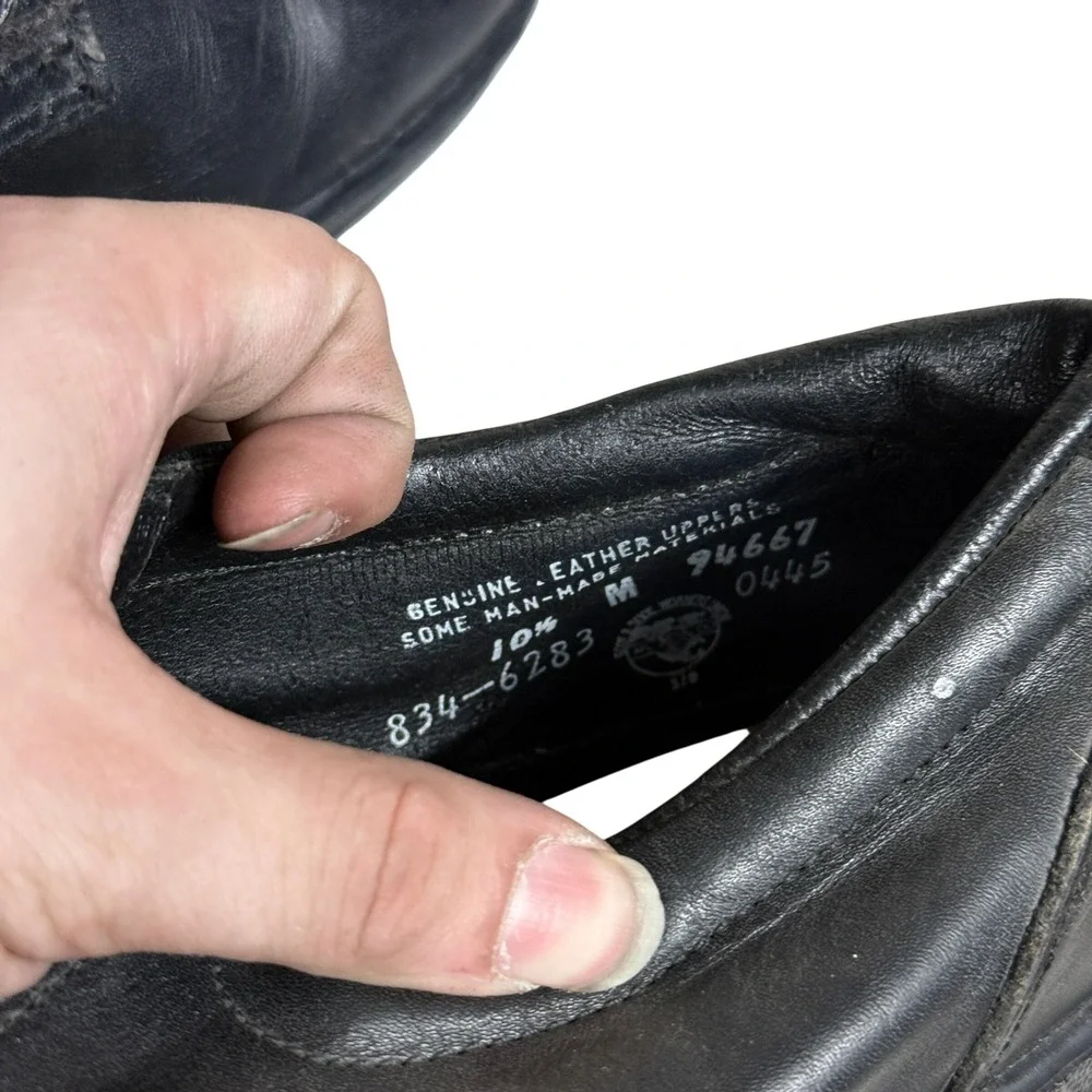 Thorogood Postal Oxford Shoes Mens 10 Black Leather Vibram Sole Made In USA